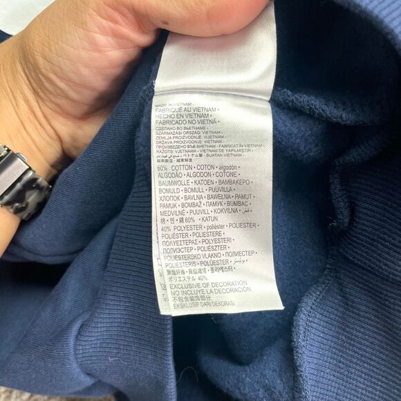 Nike Hoodie Boys 6-7 Dark Navy Blue Pullover - Picture 4 of 5